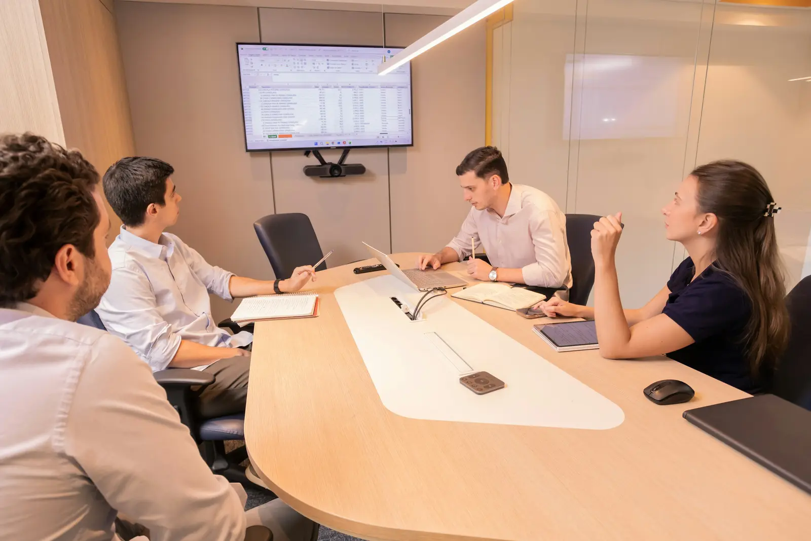 Business team meeting around a conference table