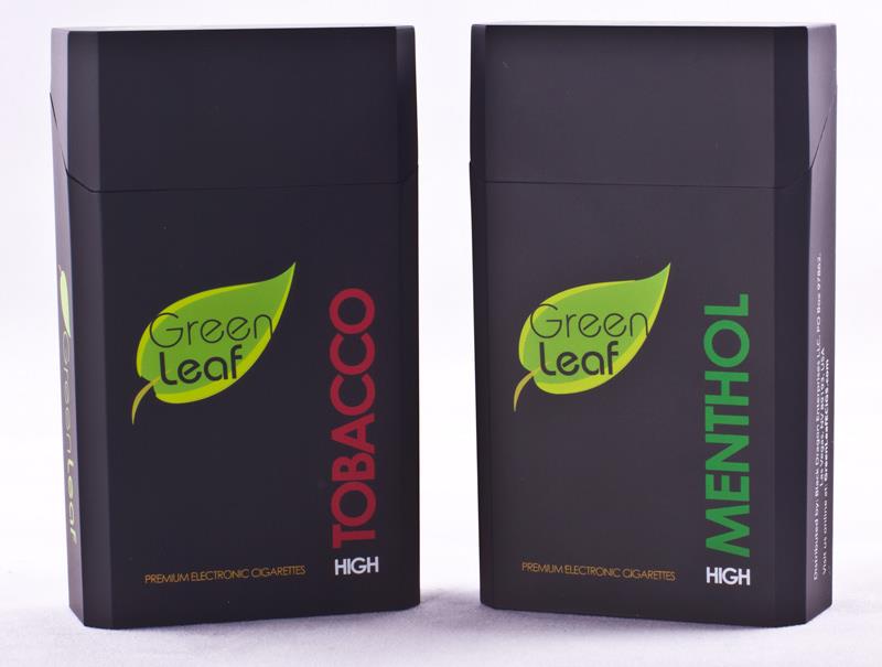 Green Leaf electronic cigarette packaging developed for the U.S. retail market